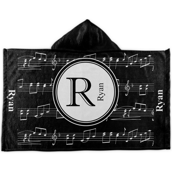 Custom Musical Notes Kids Hooded Towel (Personalized)