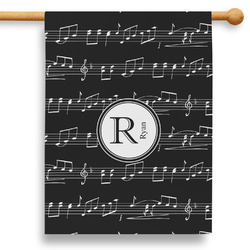 Musical Notes 28" House Flag (Personalized)