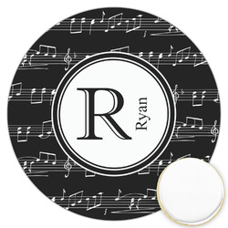 Musical Notes Printed Cookie Topper - 3.25" (Personalized)