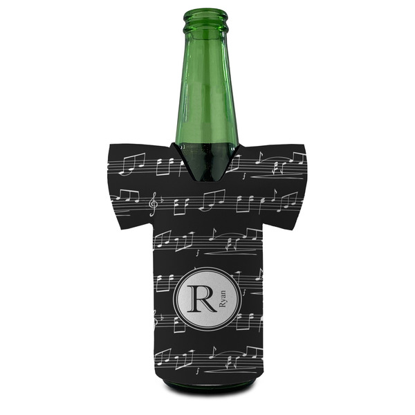 Musical Notes Jersey Bottle Cooler - FRONT (on bottle)