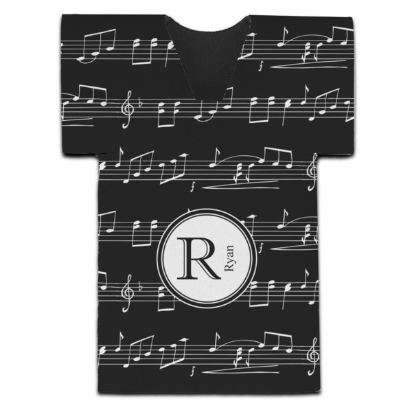 Musical Notes Jersey Bottle Cooler - Set of 4 - FRONT (flat)
