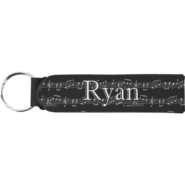 Custom Musical Notes Neoprene Keychain Fob (Personalized)