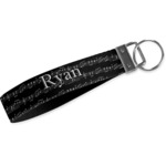 Musical Notes Webbing Keychain Fob - Small (Personalized)