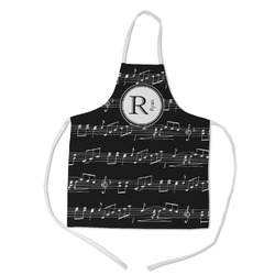 Musical Notes Kid's Apron w/ Name and Initial