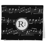 Musical Notes Kitchen Towel - Poly Cotton w/ Name and Initial