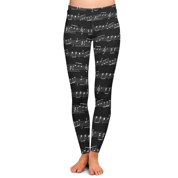 Custom Musical Notes Ladies Leggings - 2X-Large