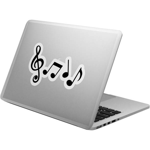 Custom Musical Notes Laptop Decal