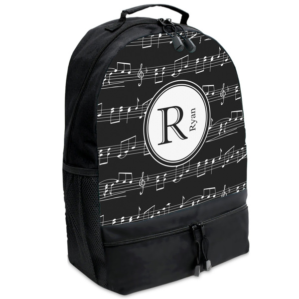 Custom Musical Notes Backpacks - Black (Personalized)