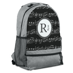 Musical Notes Backpack - Grey (Personalized)