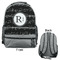 Musical Notes Large Backpack - Gray - Front & Back View