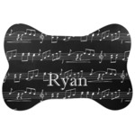 Musical Notes Bone Shaped Dog Food Mat (Personalized)