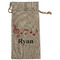 Musical Notes Large Burlap Gift Bags - Front