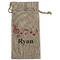 Musical Notes Large Burlap Gift Bag - Front (Personalized)