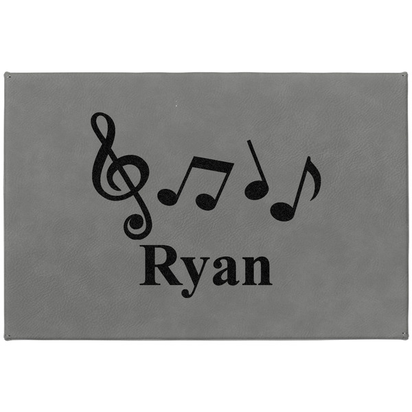 Musical Notes Large Engraved Gift Box with Leather Lid - Approval