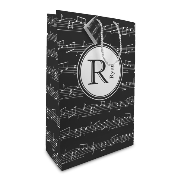 Custom Musical Notes Large Gift Bag (Personalized)