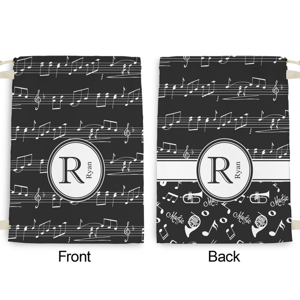 Musical Notes Large Laundry Bag - Front & Back View