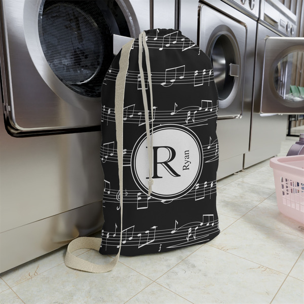 Musical Notes Large Laundry Bag - In Context