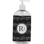 Musical Notes Plastic Soap / Lotion Dispenser (16 oz - Large - White) (Personalized)