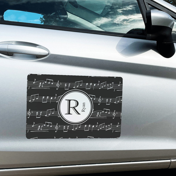 Musical Notes Large Rectangle Car Magnets- In Context