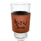 Musical Notes Laserable Leatherette Mug Sleeve - In pint glass for bar