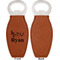 Musical Notes Leather Bar Bottle Opener - Front and Back (single sided)