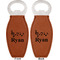 Musical Notes Leather Bar Bottle Opener - Front and Back