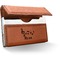 Musical Notes Leather Business Card Holder - Three Quarter