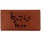 Musical Notes Leather Checkbook Holder - Main