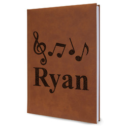 Musical Notes Leather Sketchbook (Personalized)