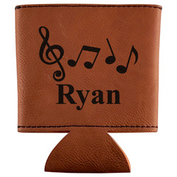 Musical Notes Leatherette Can Sleeve (Personalized)