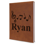 Musical Notes Leatherette Journal - Large - Single Sided (Personalized)