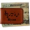 Musical Notes Leatherette Magnetic Money Clip - Front