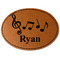 Musical Notes Leatherette Patches - Oval