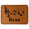 Musical Notes Leatherette Patches - Rectangle