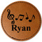 Musical Notes Leatherette Patches - Round