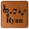 Musical Notes Leatherette Patches - Square