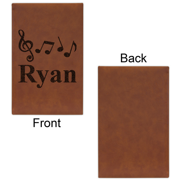 Musical Notes Leatherette Sketchbooks - Small - Single Sided - Front & Back View