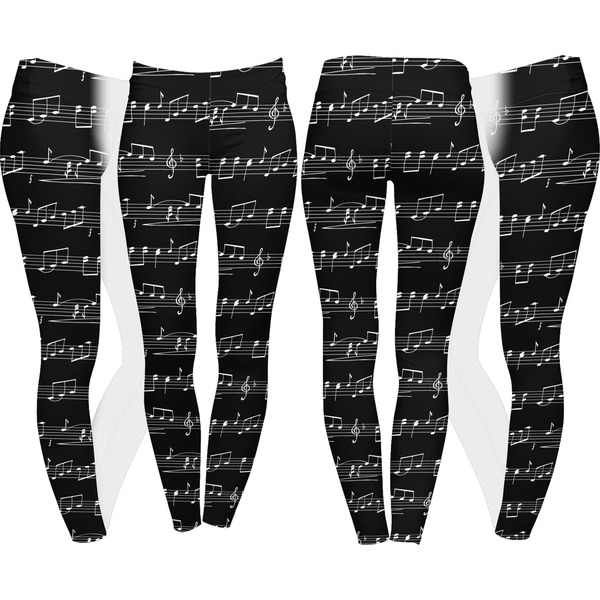 Musical Notes Leggings Turn Around - Apvl