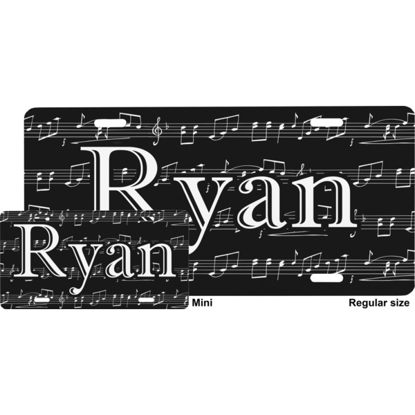 Musical Notes License Plate (Sizes)