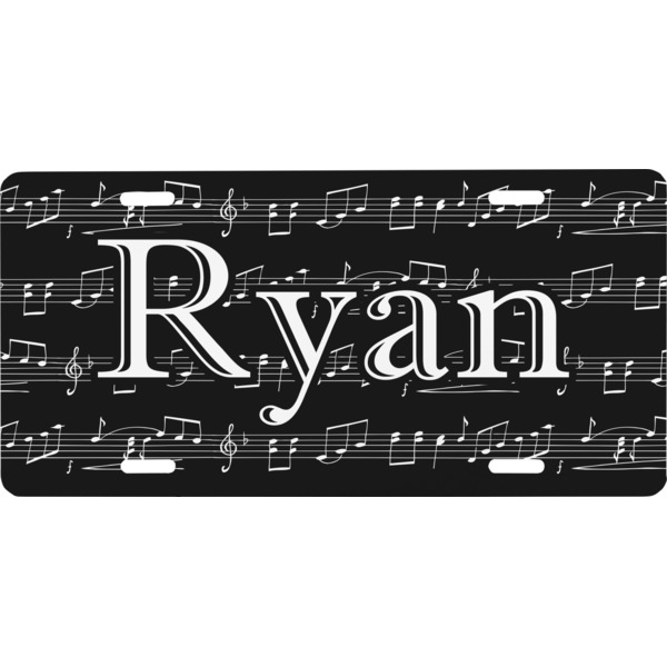 Custom Musical Notes Front License Plate (Personalized)