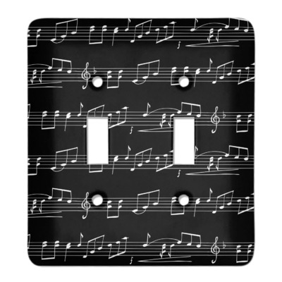 Musical Notes Light Switch Cover (2 Toggle Plate) (Personalized)
