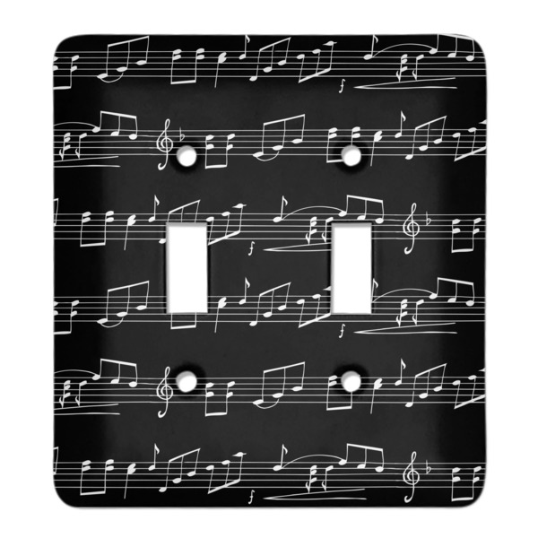 Custom Musical Notes Light Switch Cover (2 Toggle Plate)