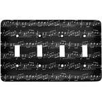Musical Notes Light Switch Cover (4 Toggle Plate)