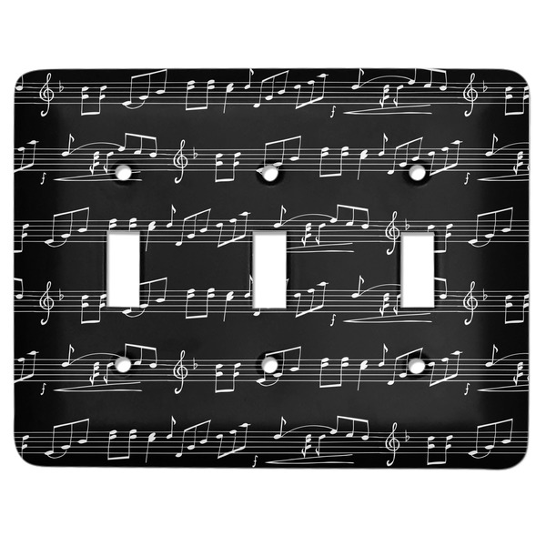 Custom Musical Notes Light Switch Cover (3 Toggle Plate)