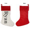 Musical Notes Linen Stockings w/ Red Cuff - Front & Back (APPROVAL)