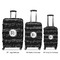 Musical Notes Luggage Bags all sizes - With Handle