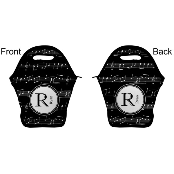 Musical Notes Lunch Bag - Front and Back