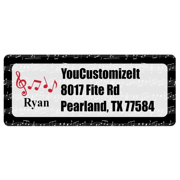 Custom Musical Notes Return Address Labels (Personalized)