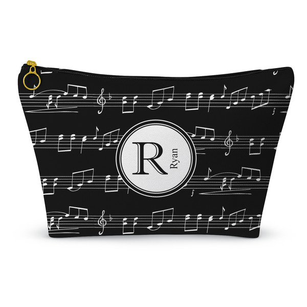 Custom Musical Notes Makeup Bag - Large - 12.5"x7" (Personalized)