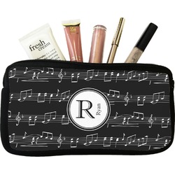 Musical Notes Makeup / Cosmetic Bag - Small (Personalized)